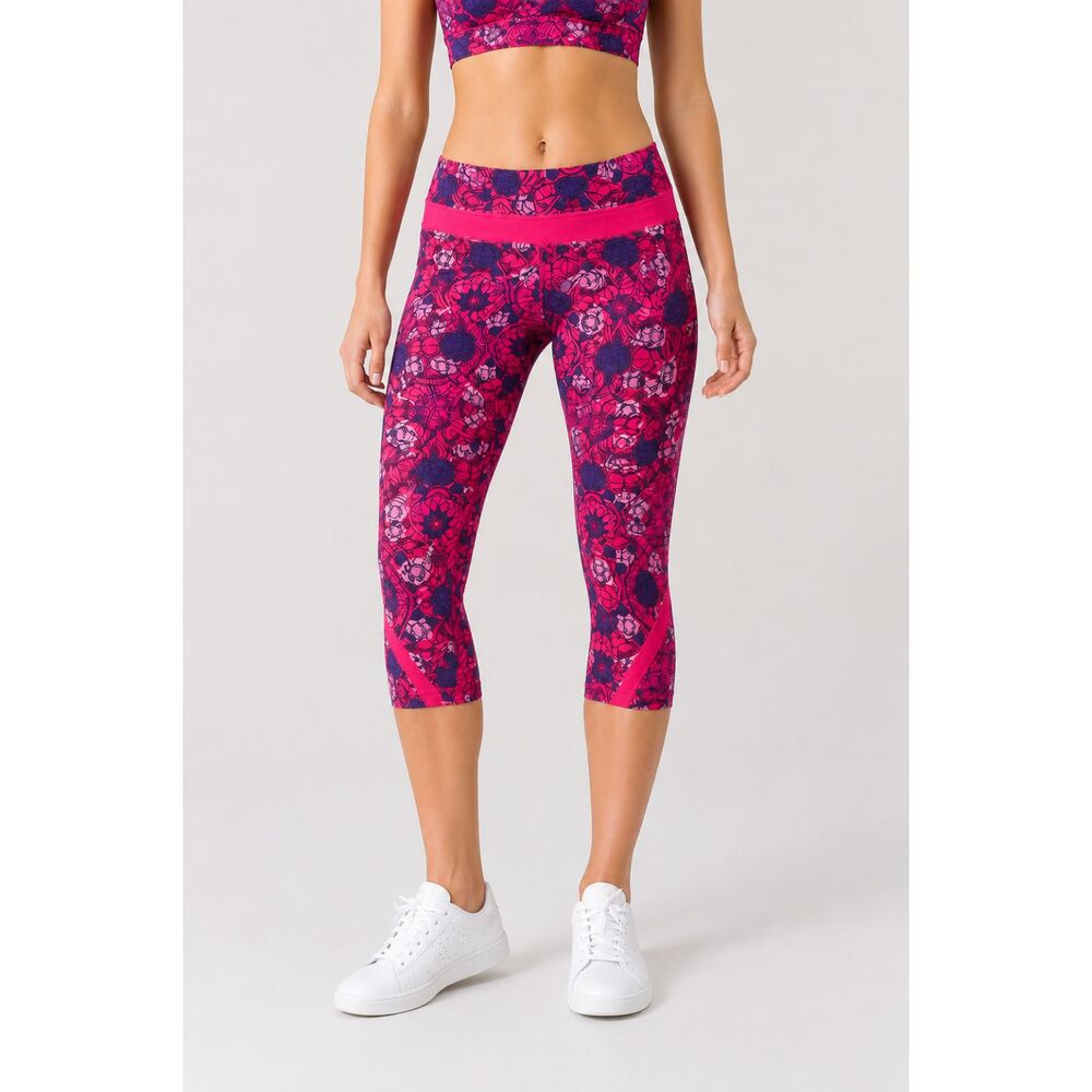 Lululemon Run Inspire Crop II Sz 6 Prisma Multi Guava Lava Boom Juice Zip Pocket